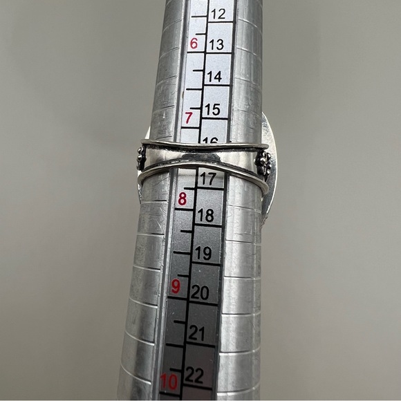 New Botswana Agate Statement Silver Overlay Vintage Style Ring Size 7.5 - Picture 12 of 12